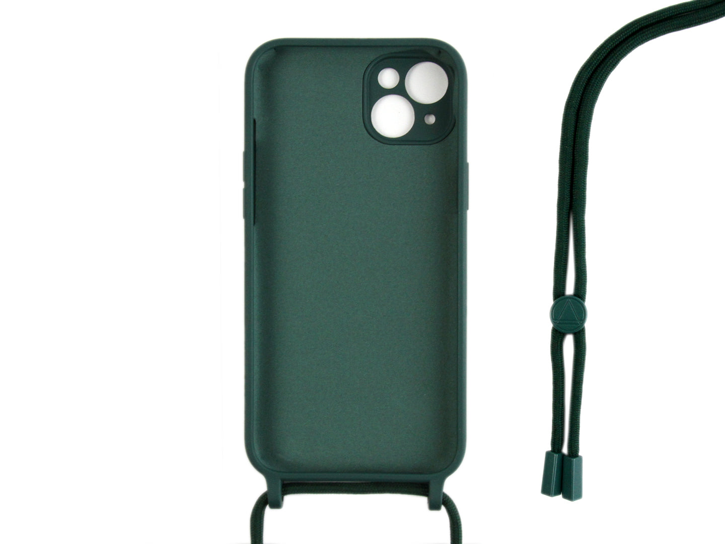 Rixus TPU Necklace Cord Cover For Apple iPhone 14 Plus Dark Green