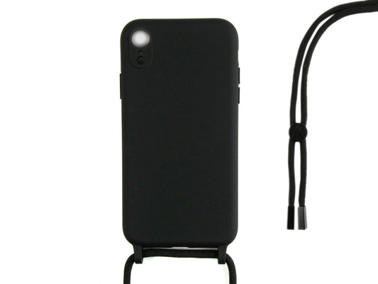 Rixus TPU Necklace Cord Cover For Apple iPhone XR Black
