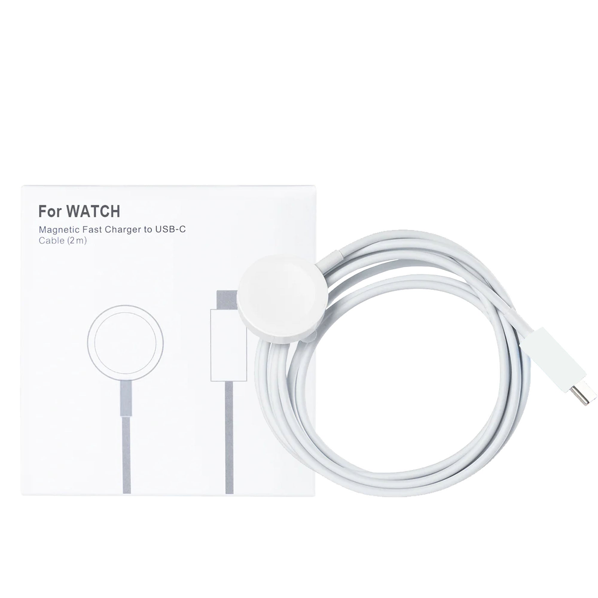 For Apple Watch Series Magnetic Charger To USB-C Cable 200cm White Retail Box