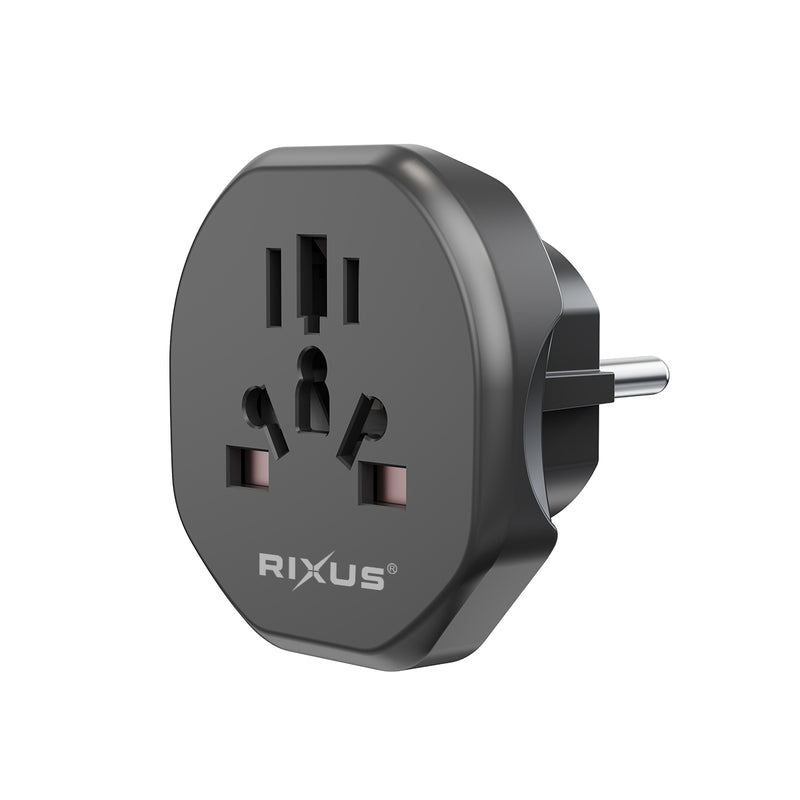 Rixus RXHC27B EU Travel Power Adapter Black