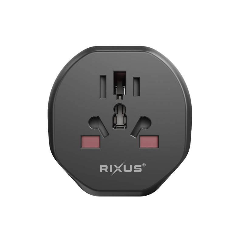 Rixus RXHC27B EU Travel Power Adapter Black