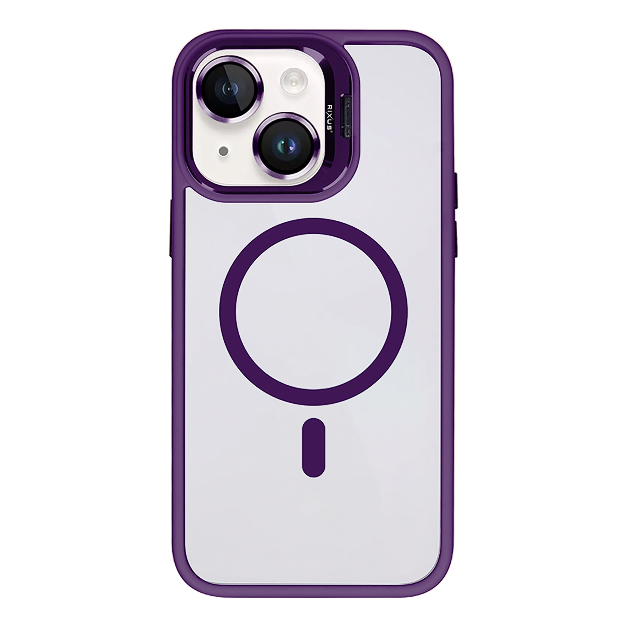 Rixus Classic 03 Case With MagSafe Compatible For Apple iPhone 15 Deep Purple