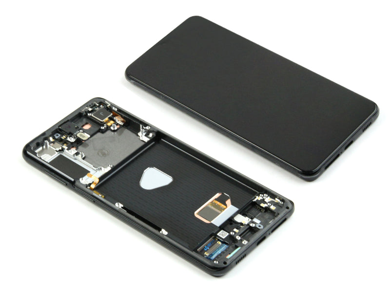 Samsung Galaxy S21 Plus 5G G996B Display And Digitizer With Frame Phantom Black Service Pack