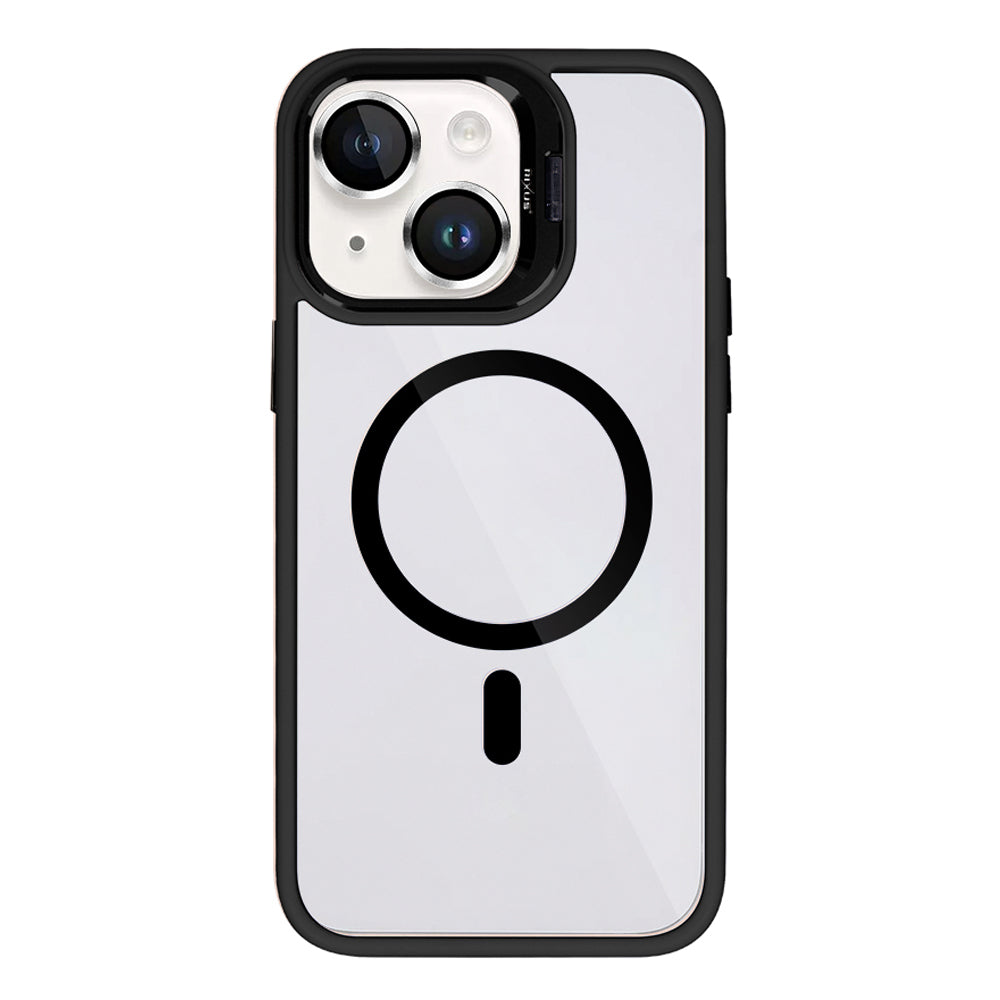Rixus Classic 03 Case With MagSafe Compatible For Apple iPhone 15 Black
