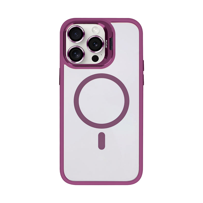 Rixus Classic 03 Case With MagSafe For iPhone 15 Pro Dark Pink