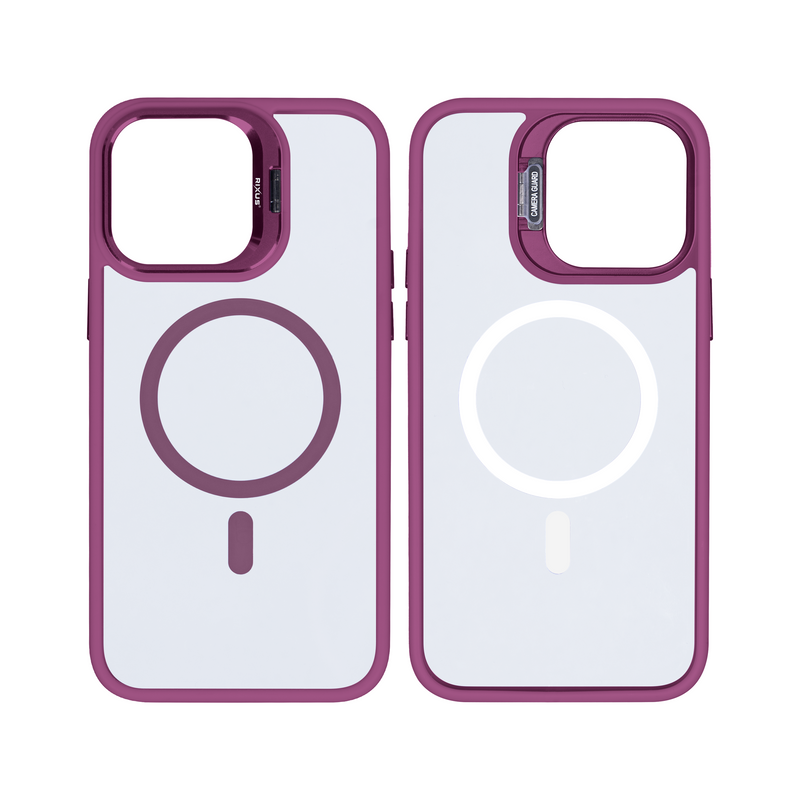 Rixus Classic 03 Case With MagSafe For iPhone 15 Pro Dark Pink