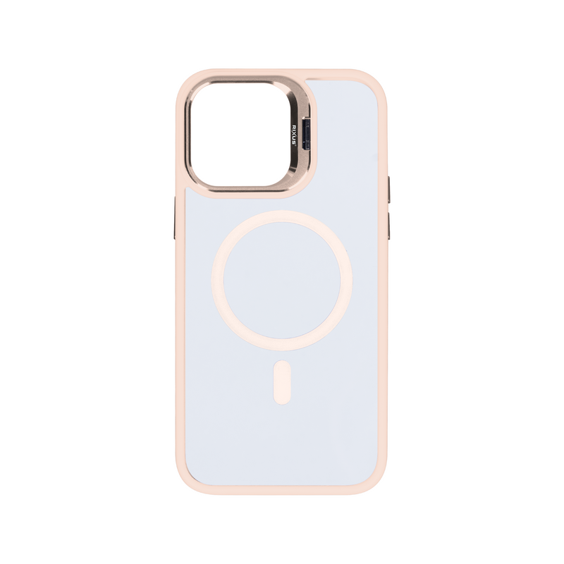 Rixus Classic 03 Case With MagSafe For iPhone 15 Pro Light Pink