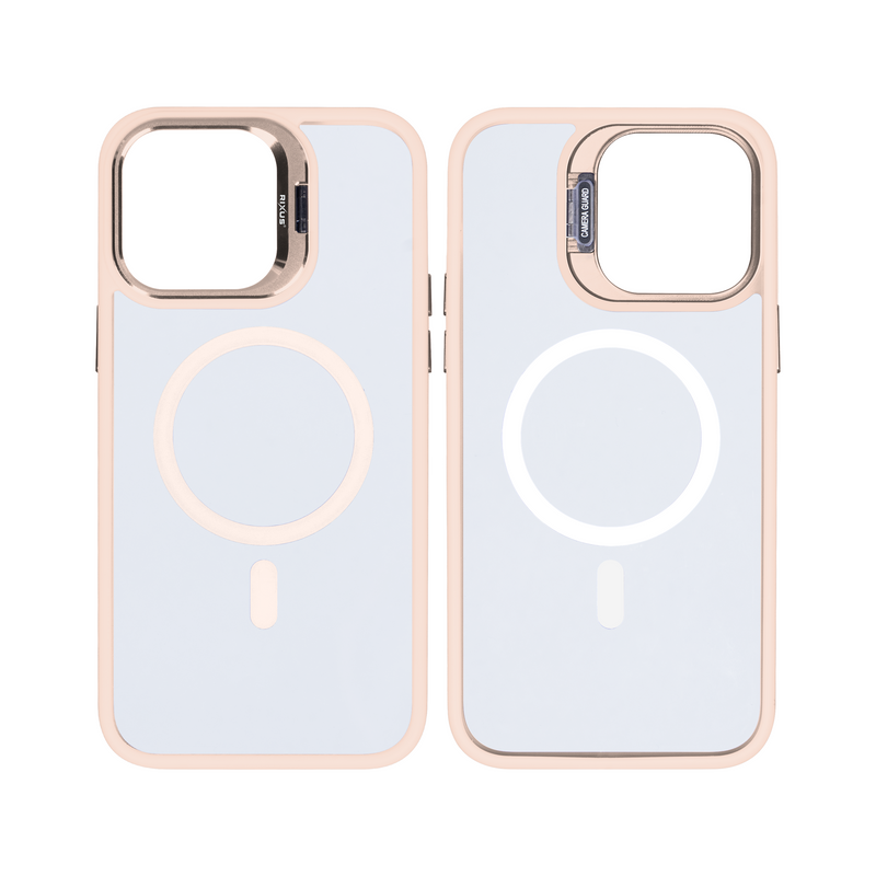 Rixus Classic 03 Case With MagSafe For iPhone 15 Pro Light Pink