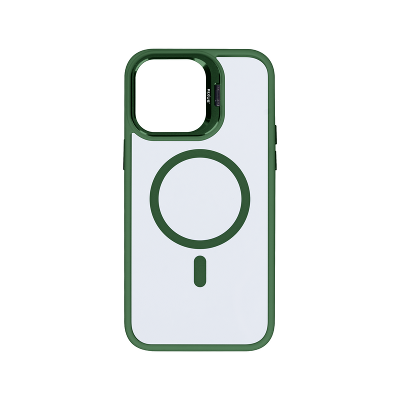 Rixus Classic 03 Case With MagSafe For iPhone 15 Pro Dark Green