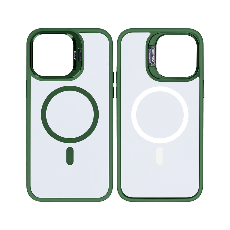 Rixus Classic 03 Case With MagSafe For iPhone 15 Pro Dark Green