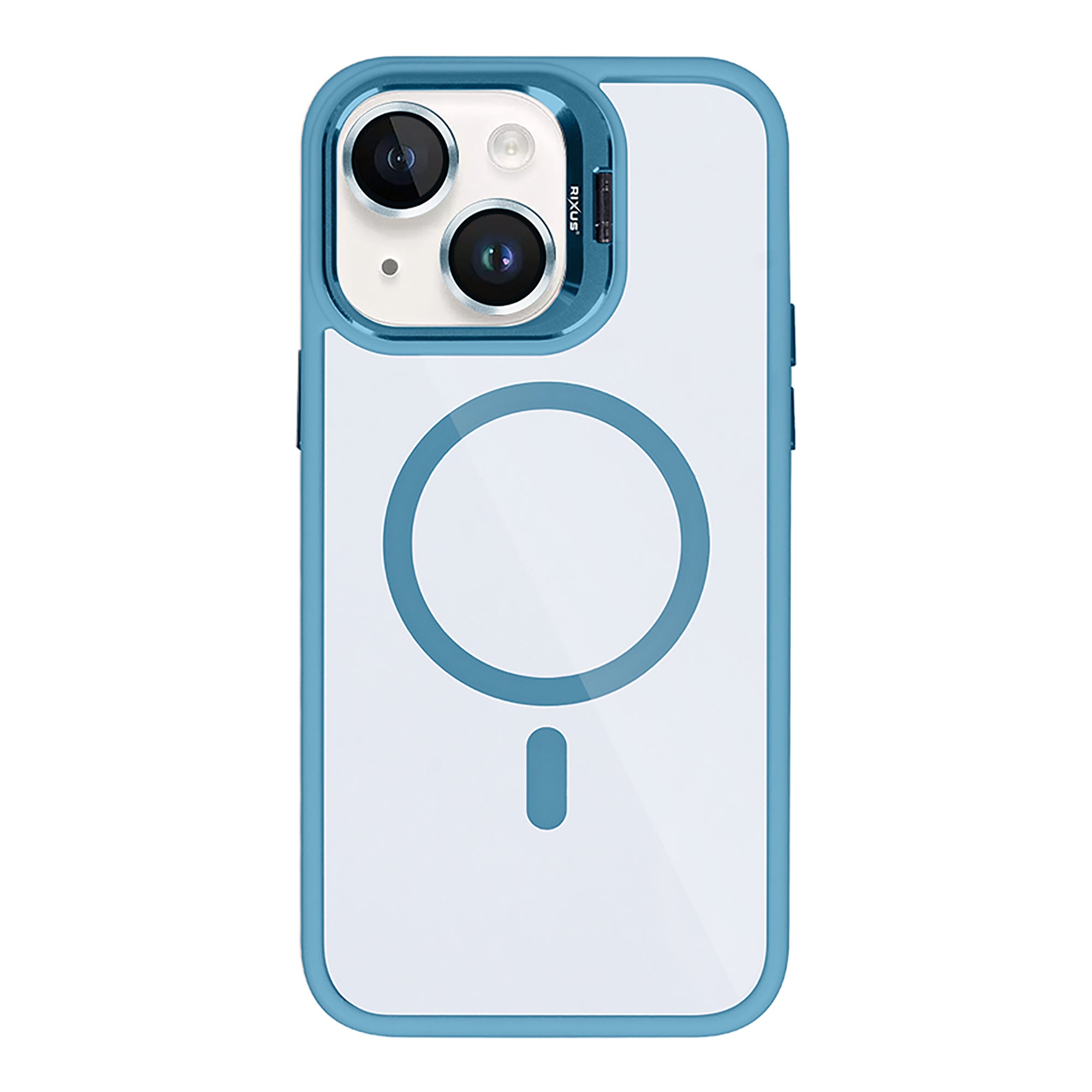 Rixus Classic 03 Case With MagSafe Compatible For Apple iPhone 15 Plus Light Blue