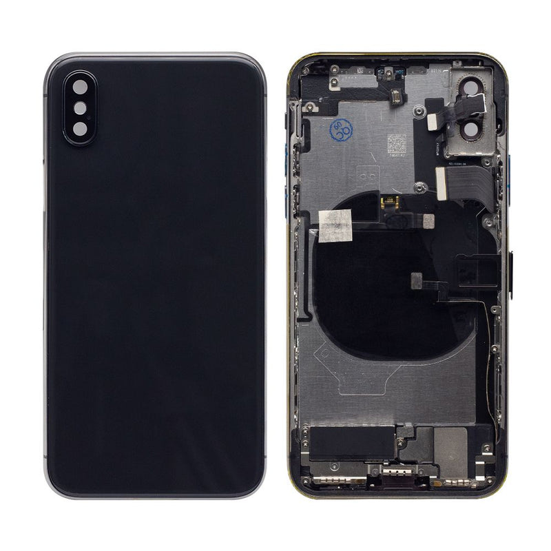 For iPhone X Complete Housing Incl. All Small Parts Without Battery and Back Camera (Black)