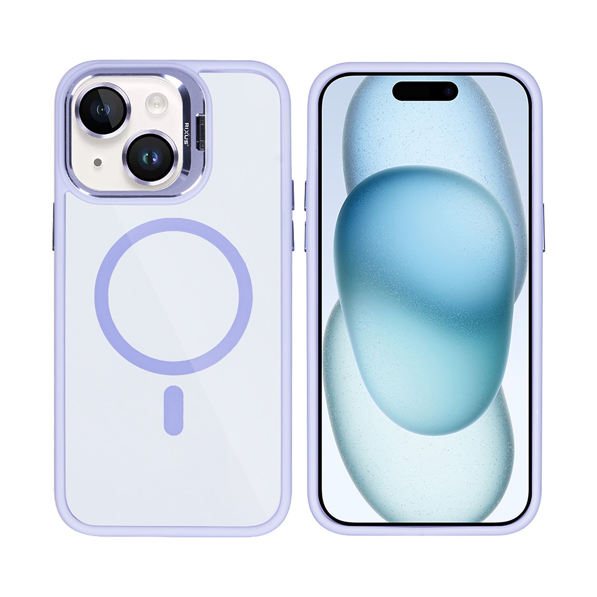 Rixus Classic 03 Case With MagSafe Compatible For Apple iPhone 14 Light Purple