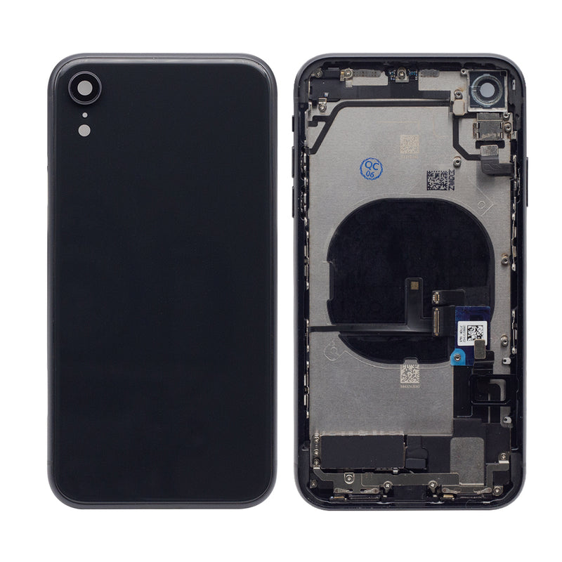 For iPhone XR Complete Housing Incl. All Small Parts Without Battery and Back Camera (Black)