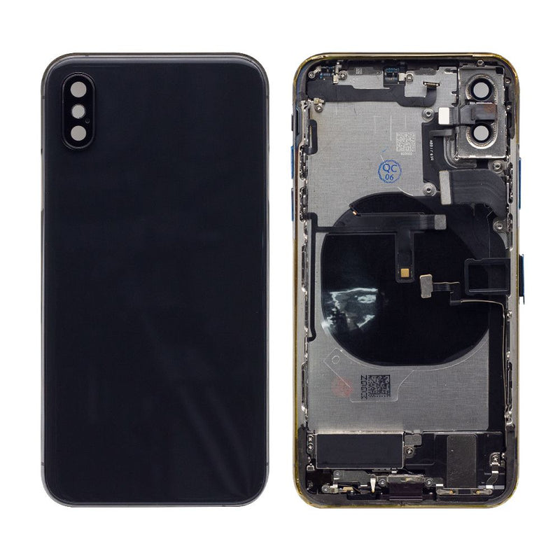 For iPhone XS Complete Housing Incl. All Small Parts Without Battery and Back Camera (Black)