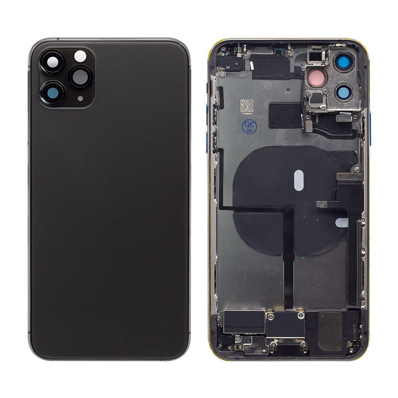 For iPhone 11 Pro Max Complete Housing Incl. All Small Parts Without Battery and Back Camera (Black)