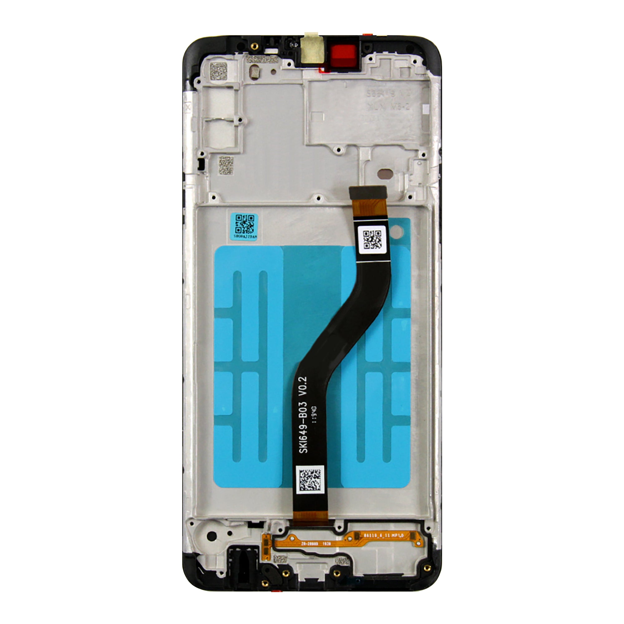 Samsung Galaxy A20s A207F Display And Digitizer With Frame Black Service Pack