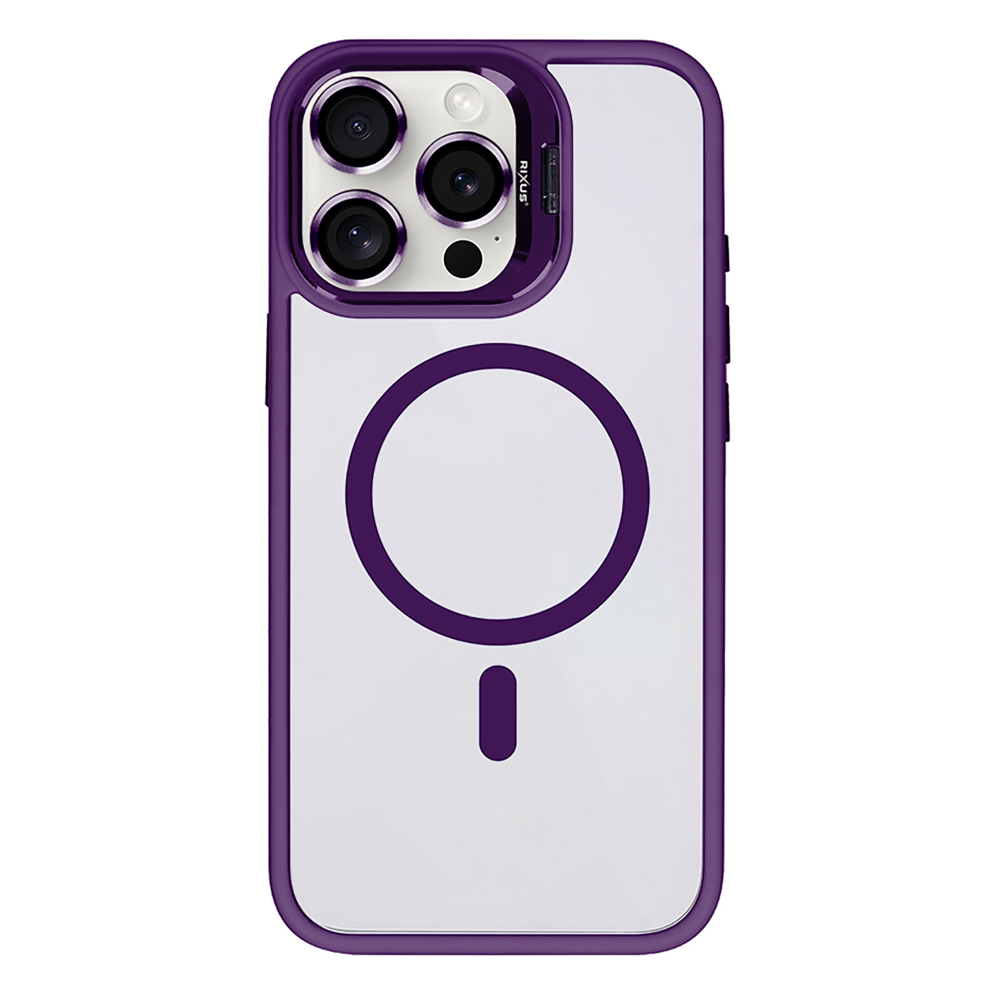 Rixus Classic 03 Case With MagSafe Compatible For Apple iPhone 14 Pro Max Deep Purple