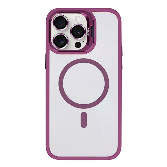 Rixus Classic 03 Case With MagSafe Compatible For Apple iPhone 14 Pro Max Dark Pink