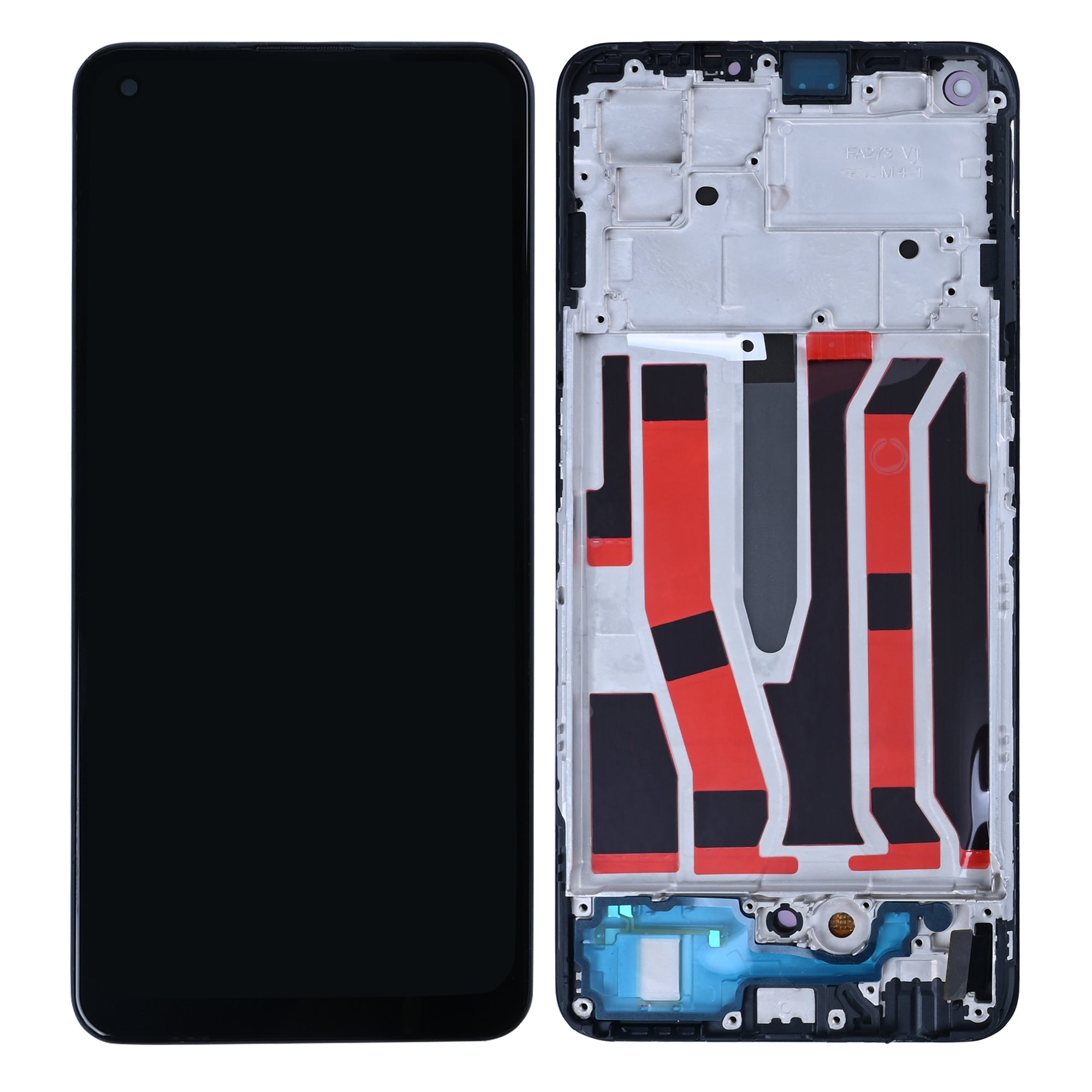 Oppo A94 5G Display And Digitizer With Frame Fluid Black OEM