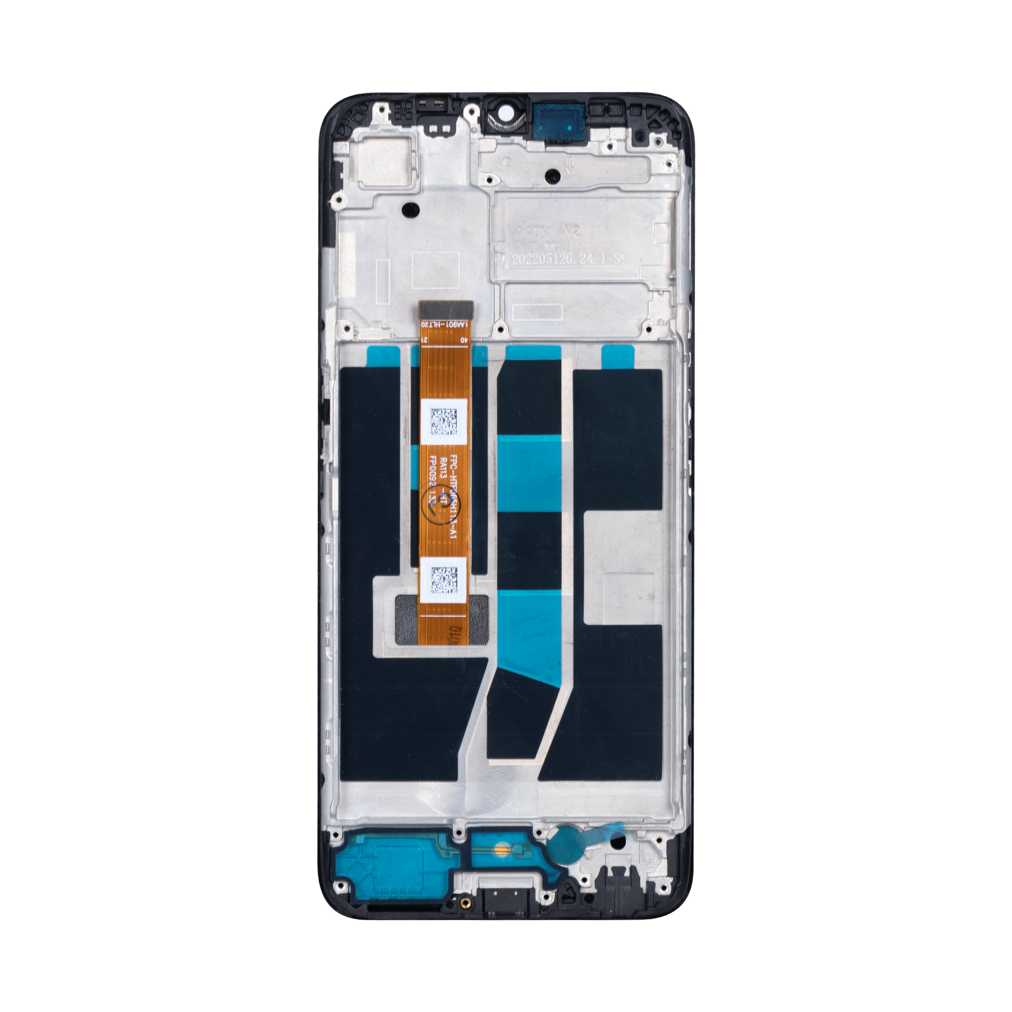 Oppo A16, A16S Display And Digitizer With Frame Black OEM