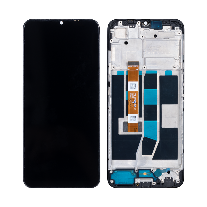 Oppo A16 CPH2269, A16S CPH2271 Display And Digitizer With Frame Black OEM