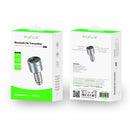 Rixus RXBT40 All-Metal Car FM Transmitter Bluetooth 5.3 Silver