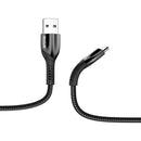 Rixus RXUC30AC Alloy USB To USB-C Data Cable Metal Gray