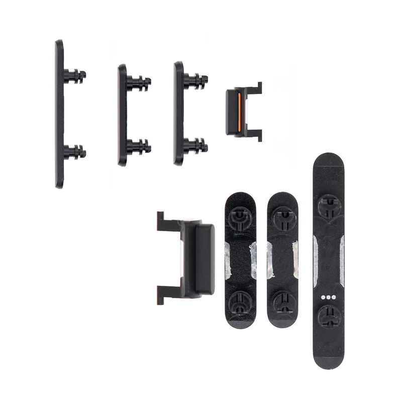 For iPhone Xr Buttons Set Black (4pc)