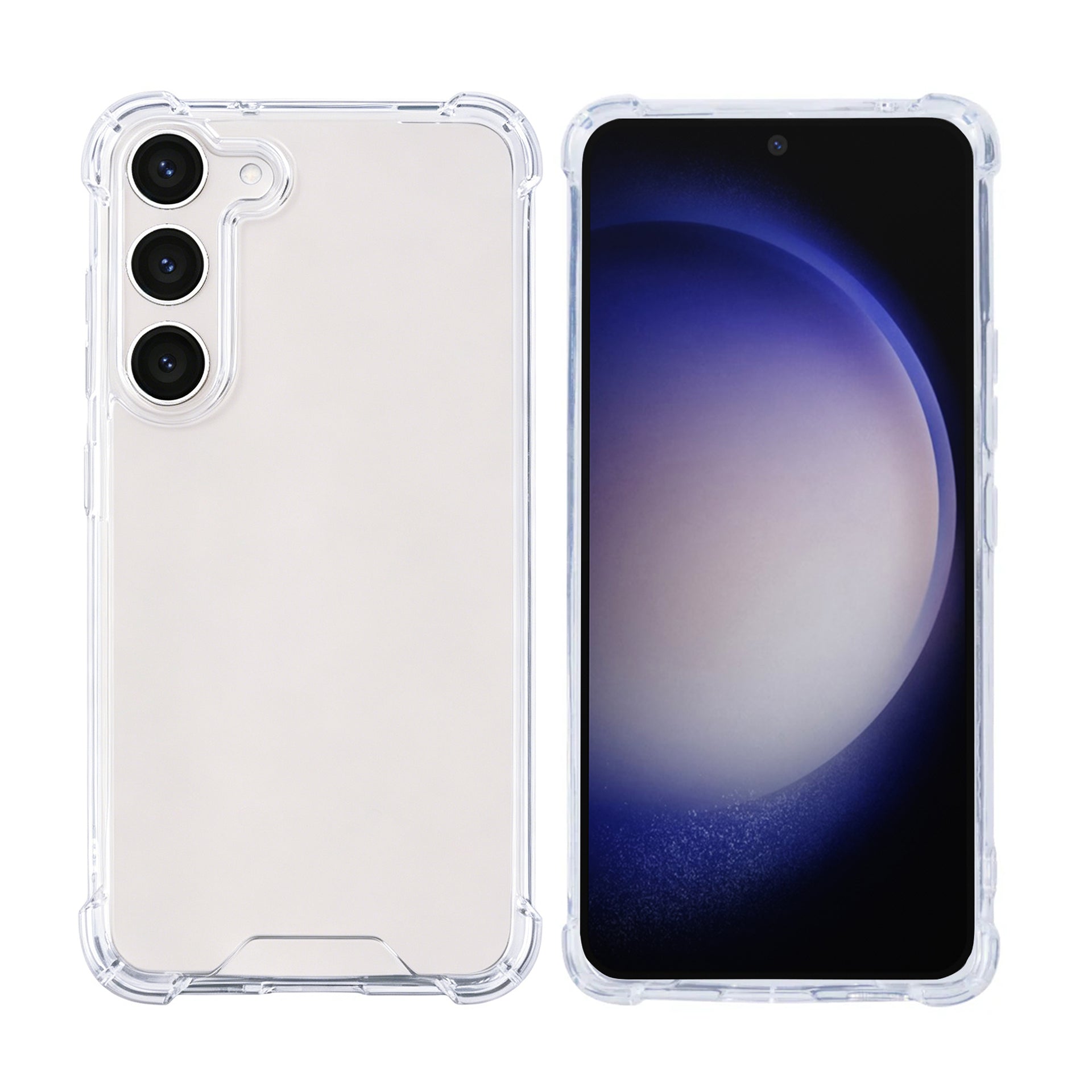 Rixus Anti-Burst Case For Samsung Galaxy S23 Plus Transparent