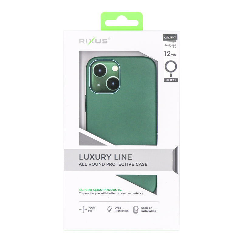 Rixus Classic 02 Case With MagSafe For iPhone 12 Mini Green