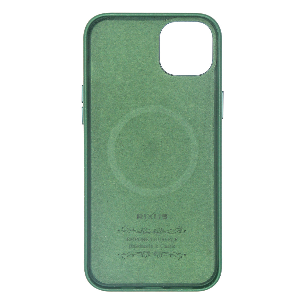 Rixus Classic 02 Case With MagSafe Compatible For Apple iPhone 14 Plus Green