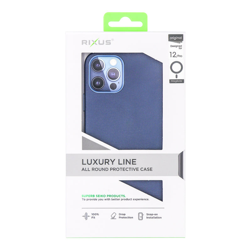 Rixus Classic 02 Case With MagSafe For iPhone 12,12 Pro Blue