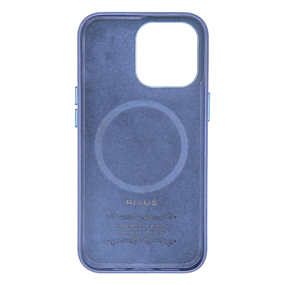 Rixus Classic 02 Case With MagSafe Compatible For Apple iPhone 13 Pro Blue