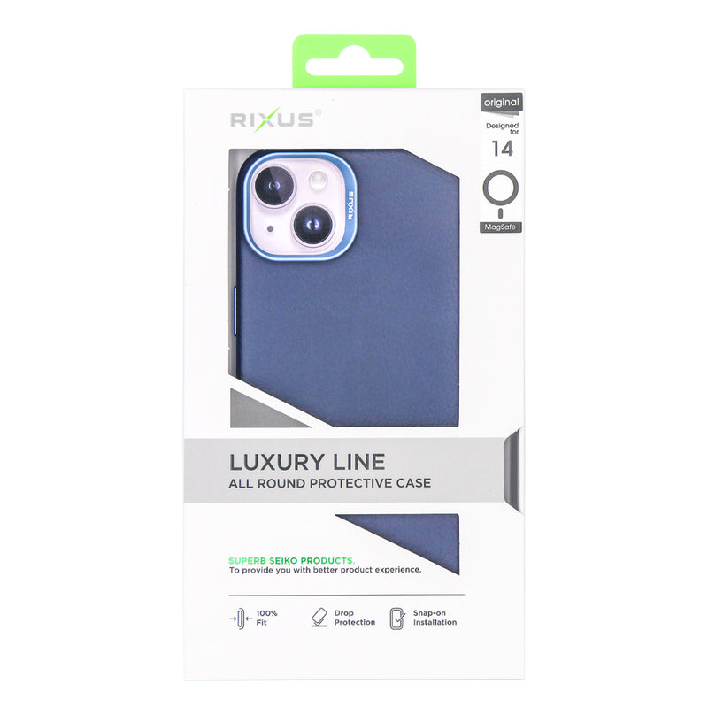 Rixus Classic 02 Case With MagSafe For iPhone 14 Blue