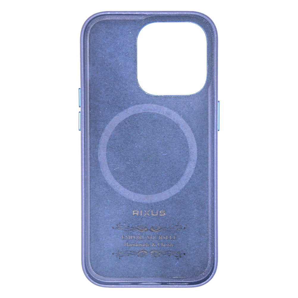 Rixus Classic 02 Case With MagSafe Compatible For Apple iPhone 14 Pro Blue