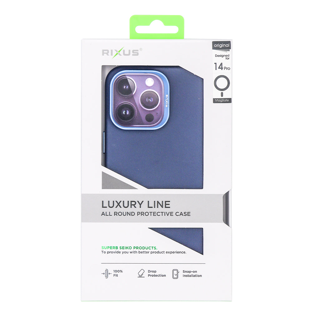 Rixus Classic 02 Case With MagSafe Compatible For Apple iPhone 14 Pro Blue