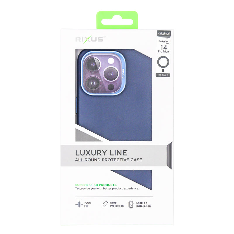 Rixus Classic 02 Case With MagSafe For iPhone 14 Pro Max Blue