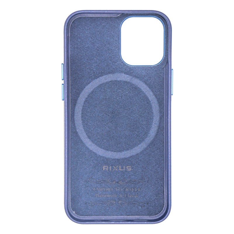 Rixus Classic 02 Case With MagSafe For iPhone 12 Mini Blue