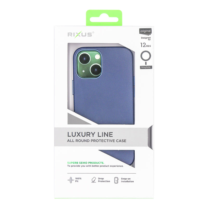 Rixus Classic 02 Case With MagSafe For iPhone 12 Mini Blue