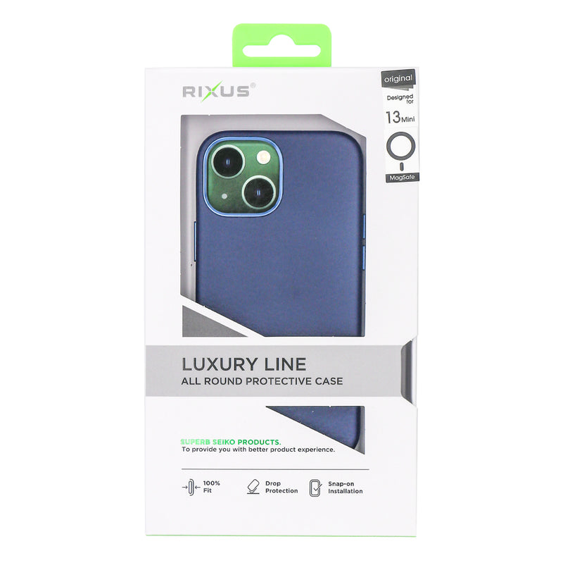 Rixus Classic 02 Case With MagSafe For iPhone 13 Mini Blue