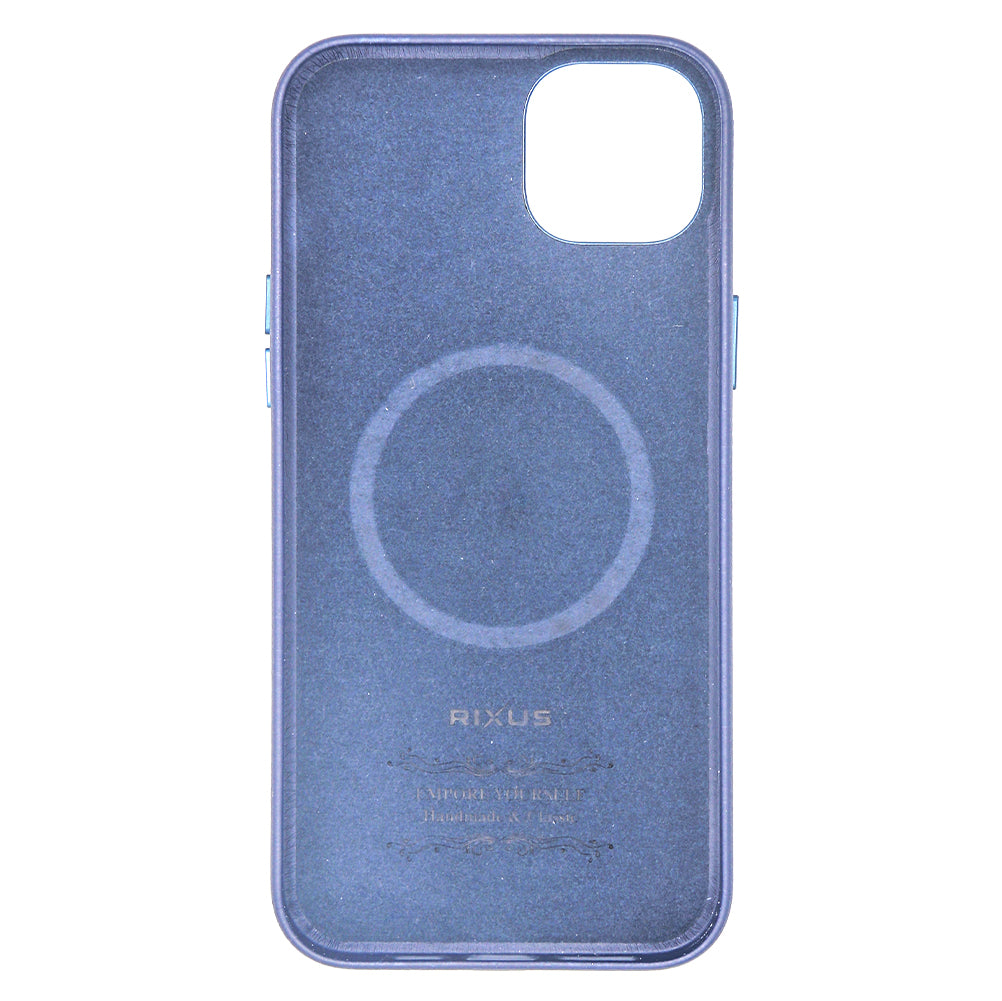 Rixus Classic 02 Case With MagSafe Compatible For Apple iPhone 14 Plus Blue
