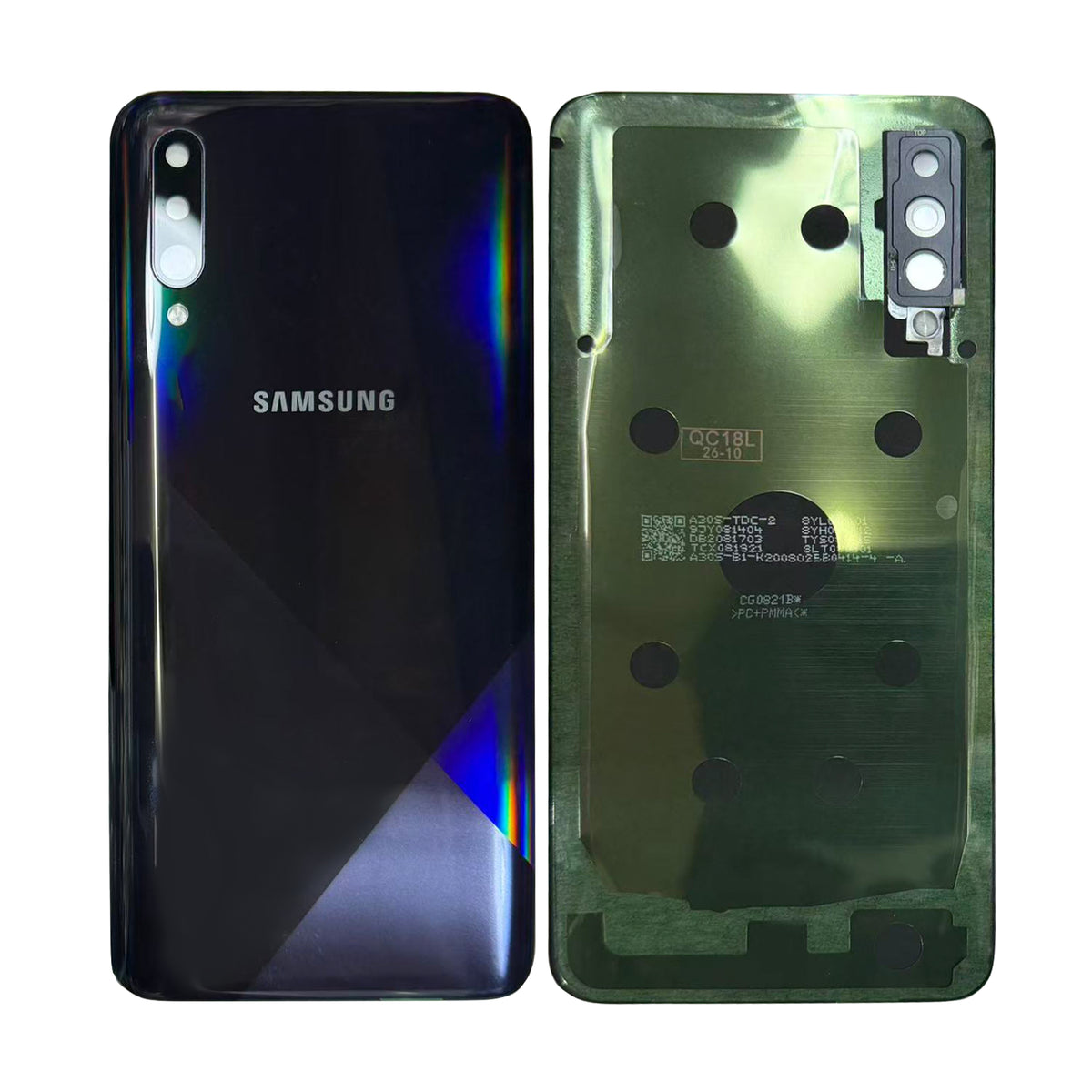 Samsung Galaxy A30s A307F Back Cover With Lens Prism Crush Black OEM