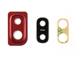 Samsung Galaxy A10 A105F Camera Lens Cover With Frame Red Original