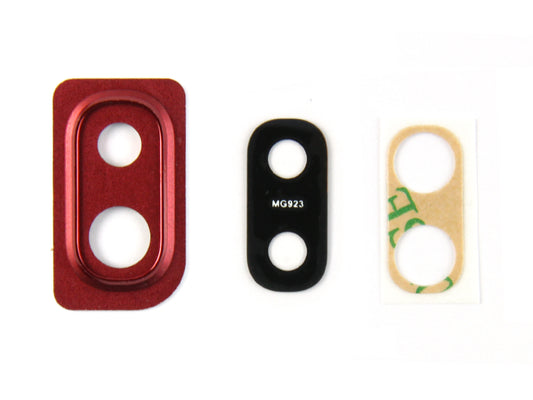 Samsung Galaxy A10 A105F Camera Lens Cover With Frame Red Original