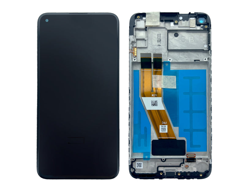 Samsung Galaxy A11 A115F Display And Digitizer With Frame Black Service Pack