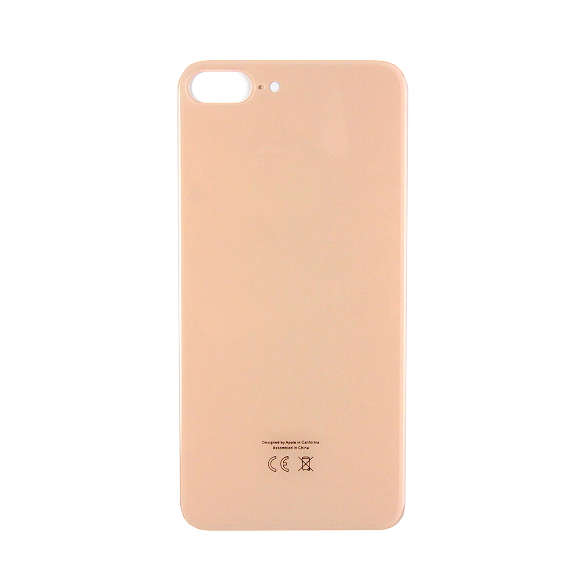 For Apple iPhone 8 Plus Back Glass, Enlarged Camera Frame Rose Gold Compatible