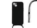 Rixus TPU Necklace Cord Cover For Apple iPhone 15 Plus Black