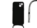 Rixus TPU Necklace Cord Cover For Apple iPhone 15 Plus Black