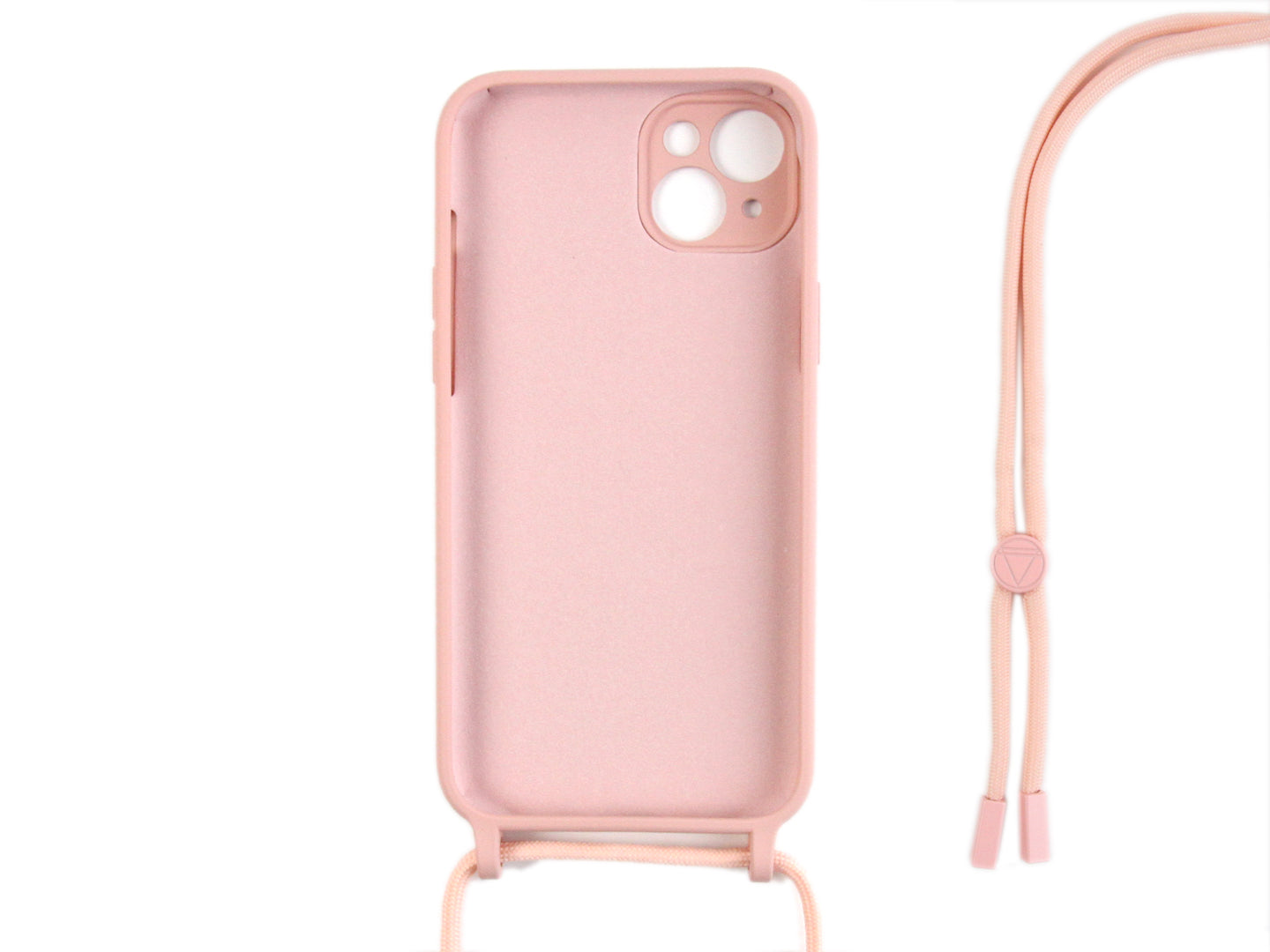 Rixus TPU Necklace Cord Cover For Apple iPhone 15 Plus Pink